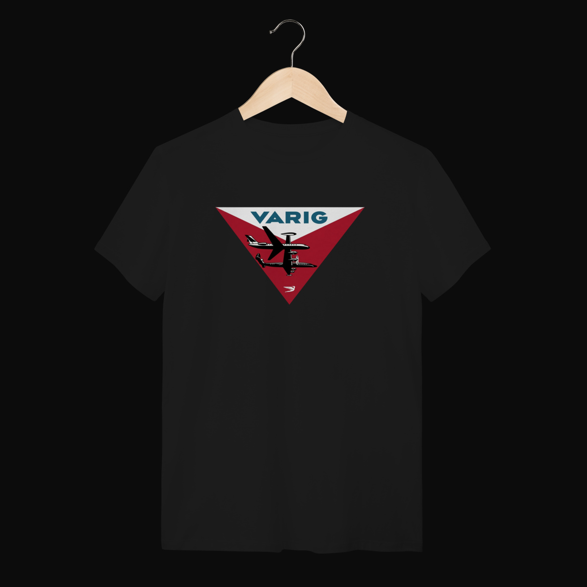 Camiseta Varig Vintage Triângulo - Estampa Retrô Aviação