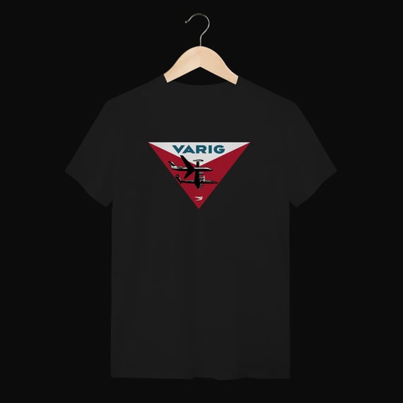 Camiseta Varig Vintage Triângulo - Estampa Retrô Aviação