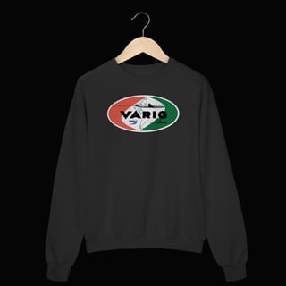 Moletom Varig Vintage Gola Careca - Blusa de Frio Retrô Aviação