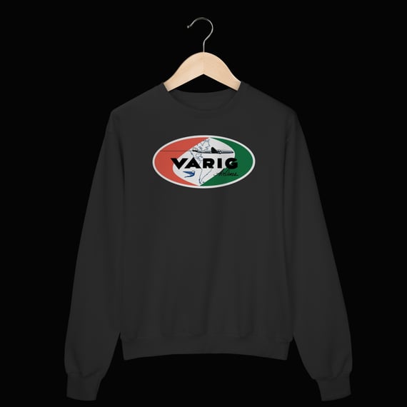 Moletom Varig Vintage Gola Careca - Blusa de Frio Retrô Aviação