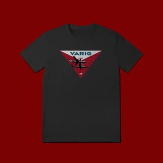 Nome do produto Camiseta Varig Vintage Triângulo - Estampa Retrô Aviação