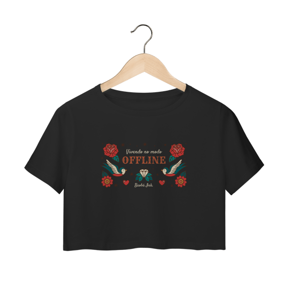 Camisa Cropped “Offline”
