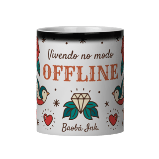 Caneca Mágica “Offline” — Baobá Ink