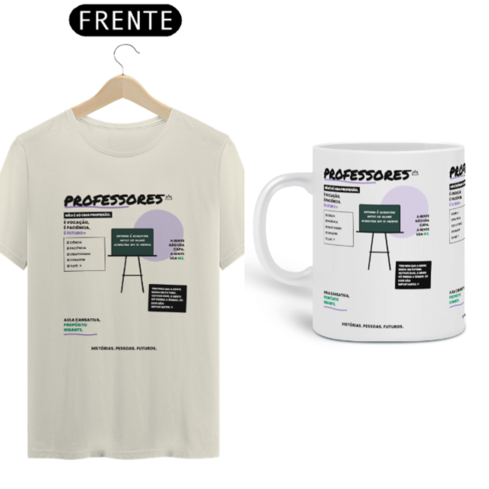  Kit Professor(a) — Camiseta + Caneca 