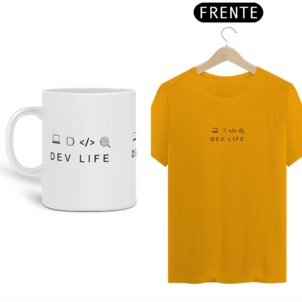 Kit Dev — Camiseta + Caneca Jobito