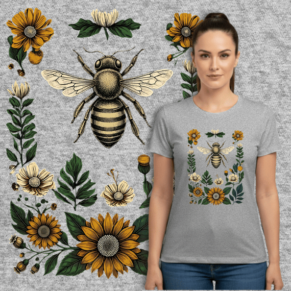 Abelha e Flores