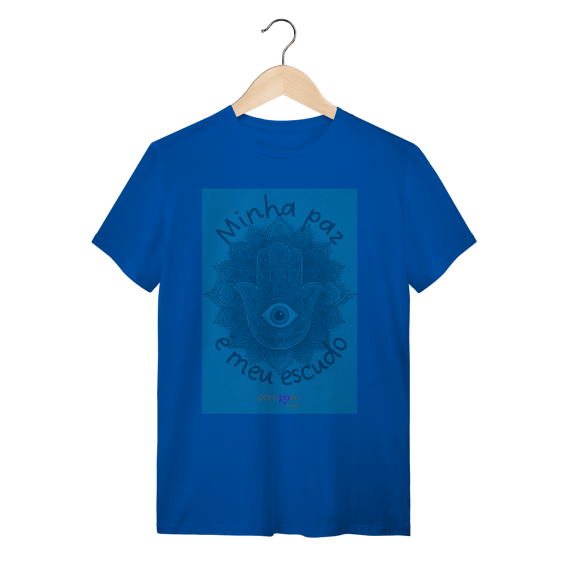 Camisa Azul minha paz é meu escudo