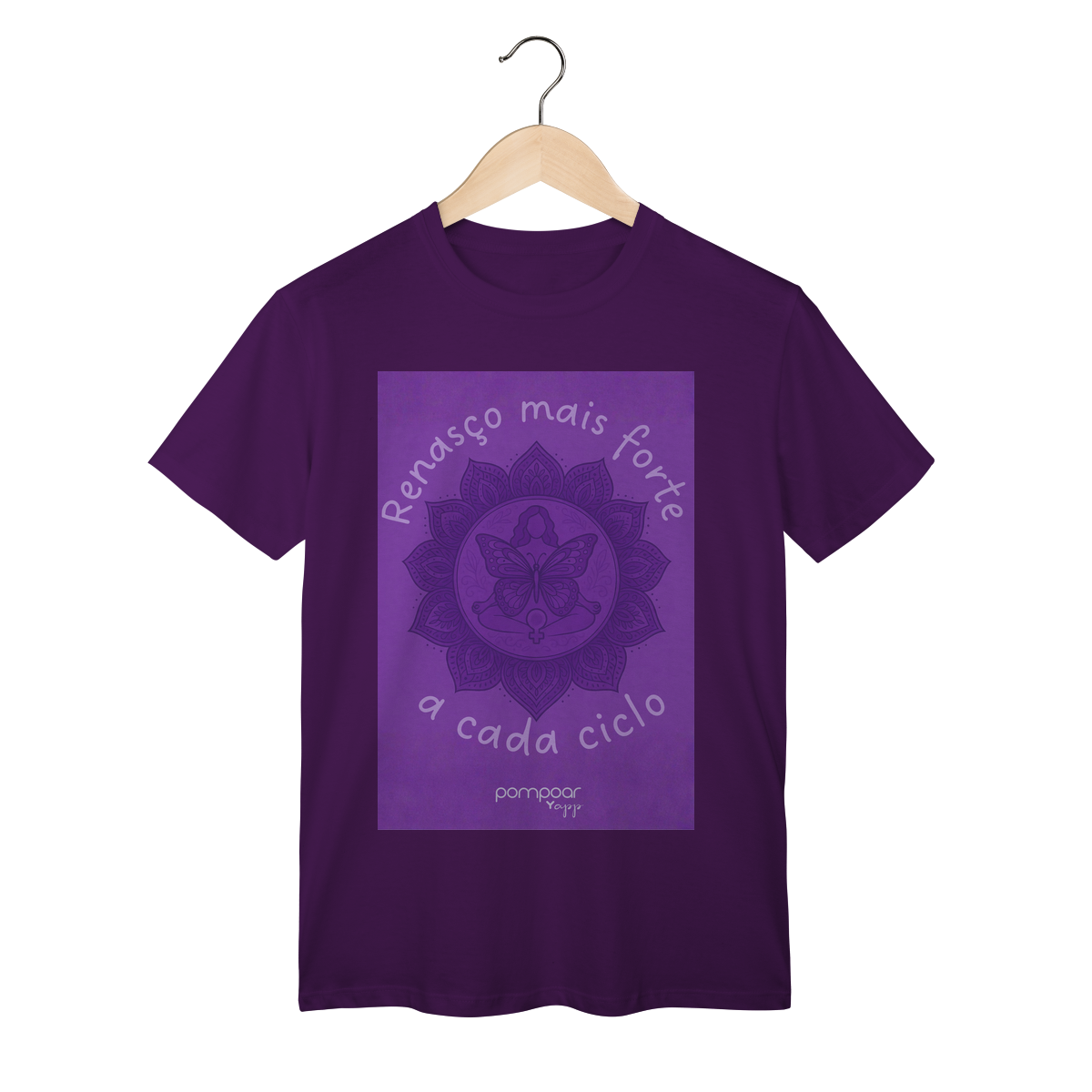 Nome do produto: Camisa Roxa Renasço mais forte a cada ciclo