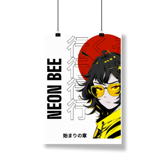 Nome do produto Poster NEON BEE