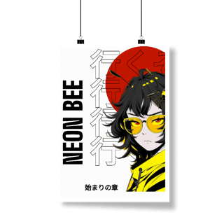 Nome do produto Poster NEON BEE