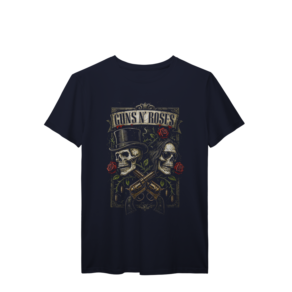 Camiseta Guns N’ Roses Rock Band Streetwear Vintage Estampa Rock N Roll Unissex Premium