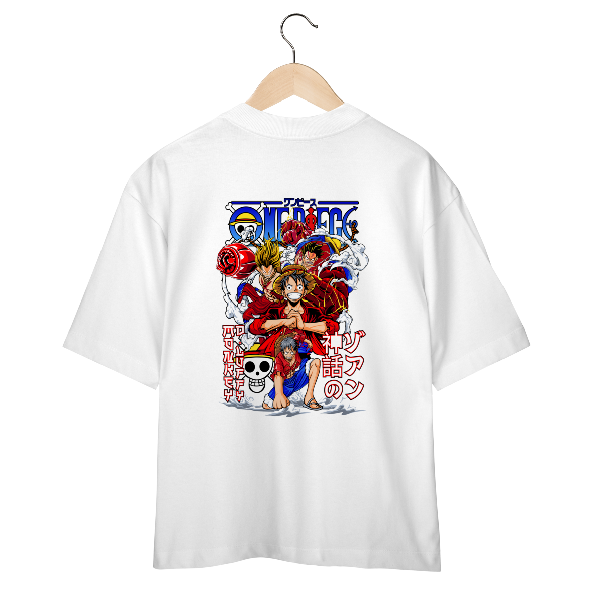 Nome do produto: Camiseta Oversized One Piece Monkey D. Luffy