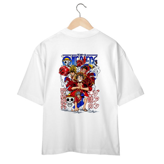 Camiseta Oversized One Piece Monkey D. Luffy