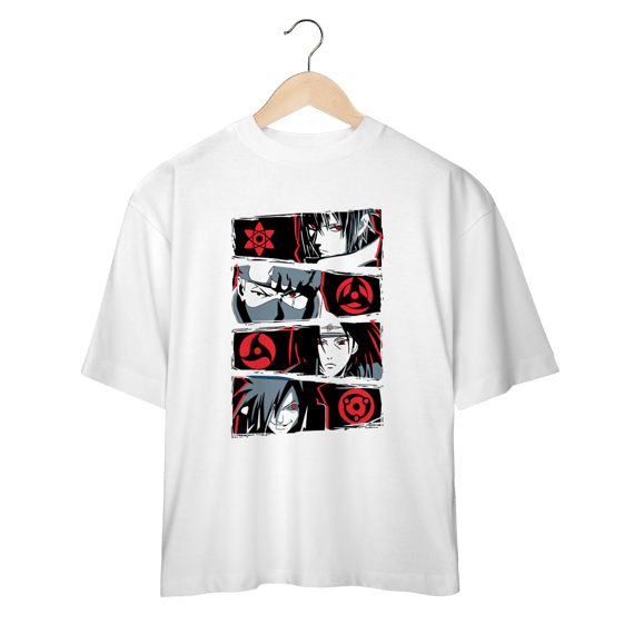 Camiseta Oversized Naruto Sharingan