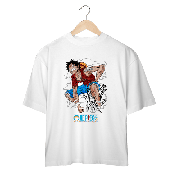 Camiseta Oversized One Piece Monkey D. Luffy Irado
