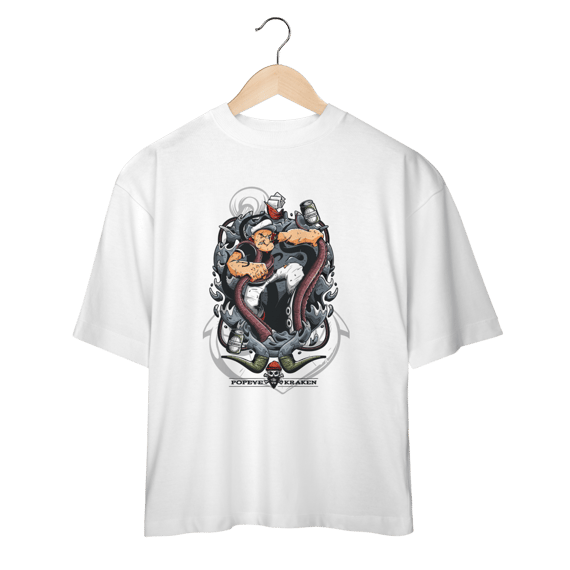 Camiseta Oversized Popeye x Kraken
