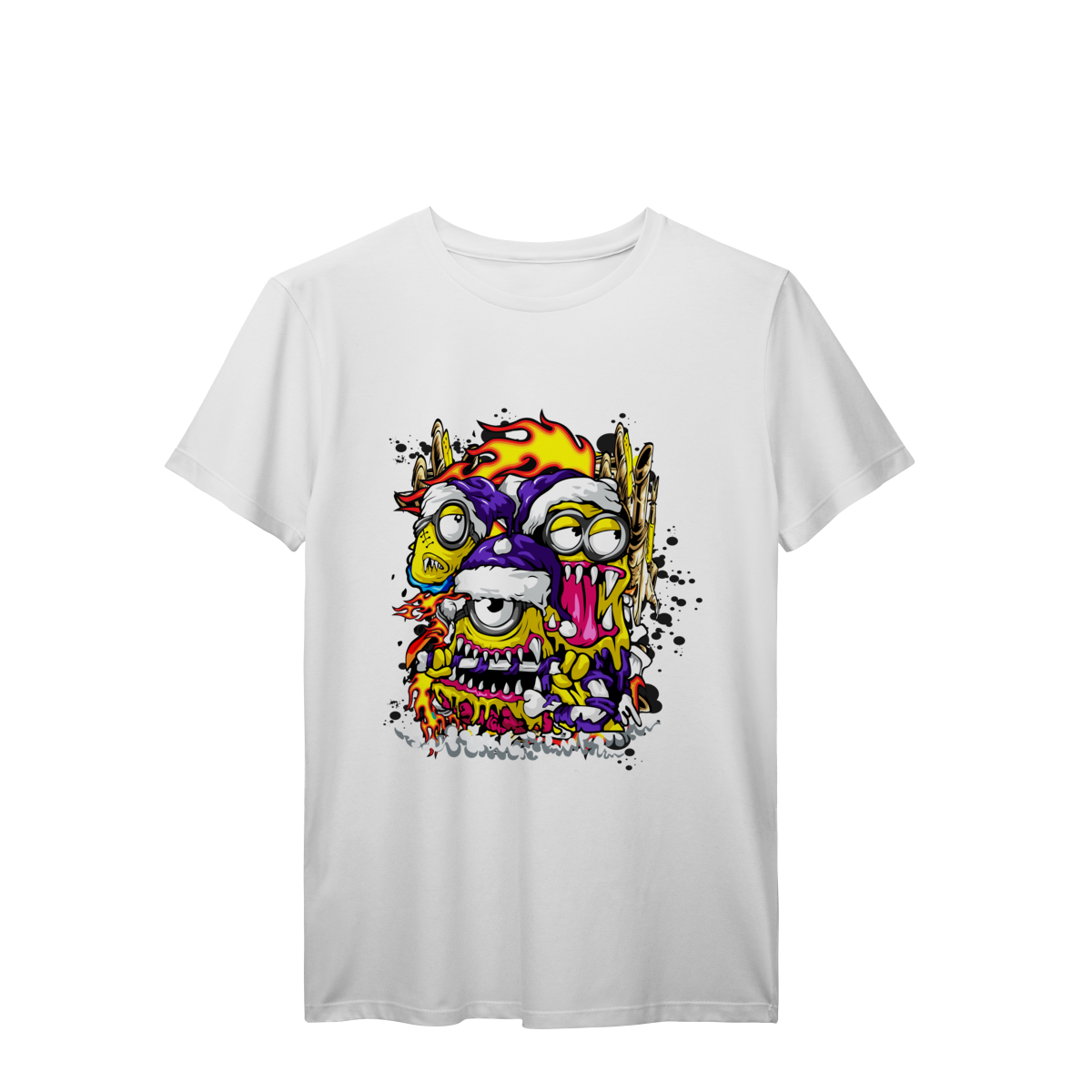 Camiseta Streetwear Minions Zumbi Estilo Urbano Unissex Premium