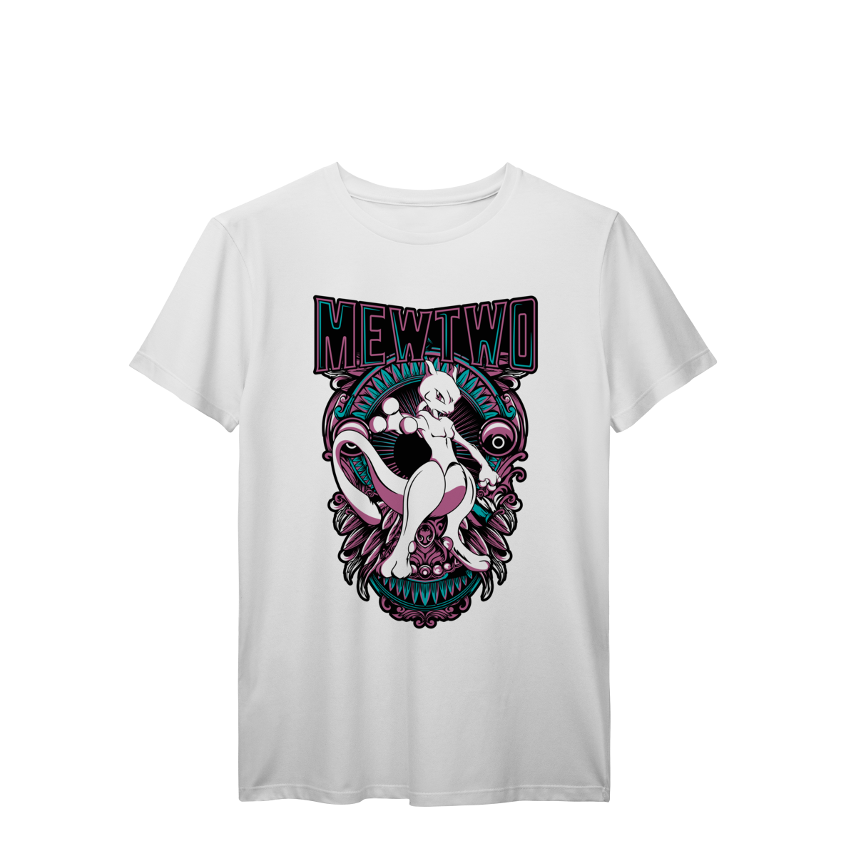 Camiseta Pokémon Mewtwo Anime Geek Otaku Unissex Premium