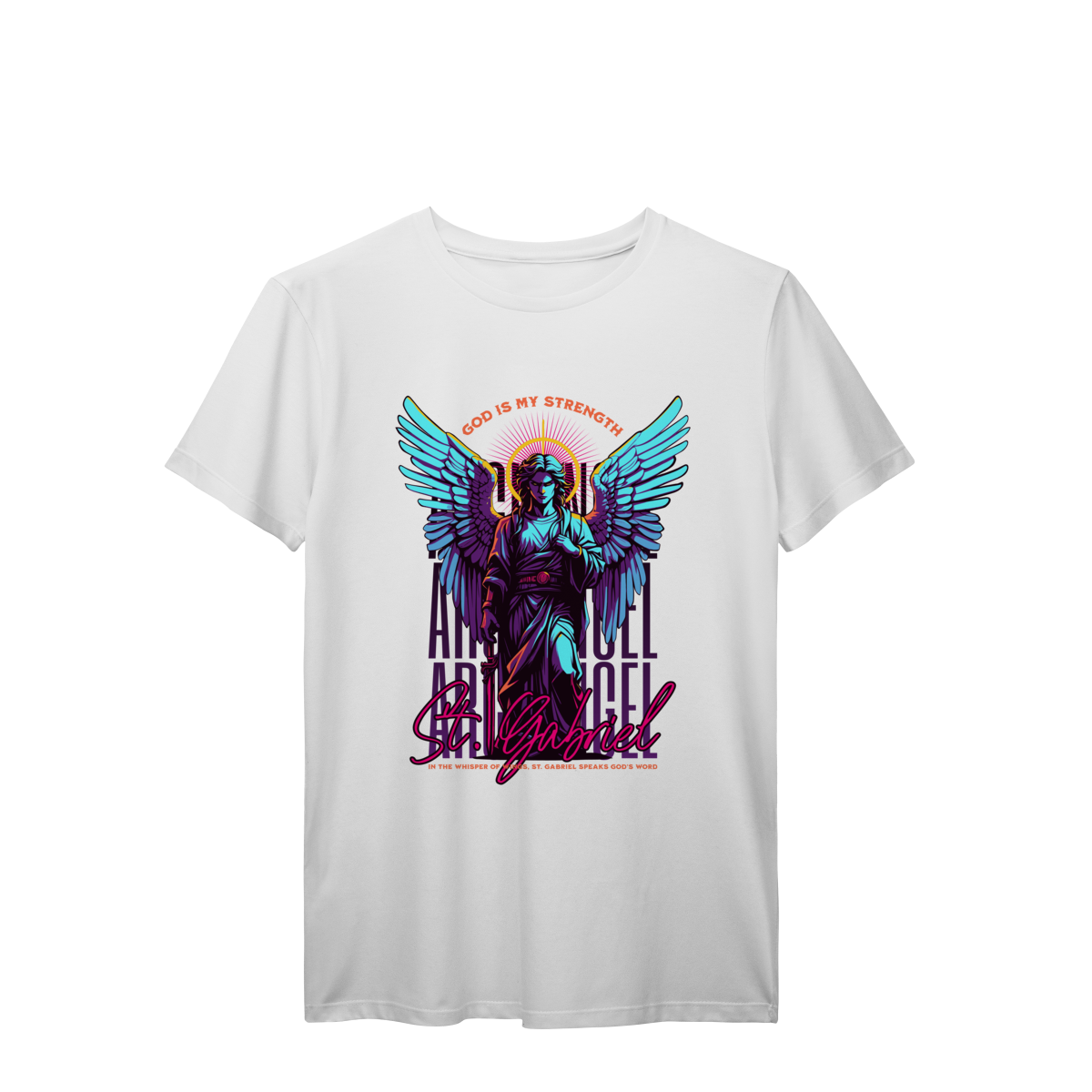 Camiseta São Gabriel Arcanjo Católica Cristã Fé Religiosa Unissex Premium