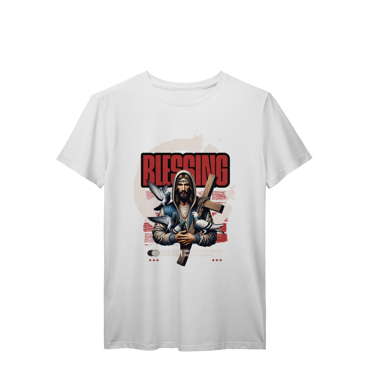 Camiseta Cristã Blessing Fé Gospel Evangélica Unissex Premium