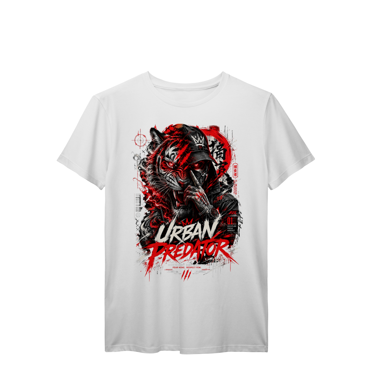 Camiseta Streetwear Urban Predator Casual Estilo Urbano Unissex Premium