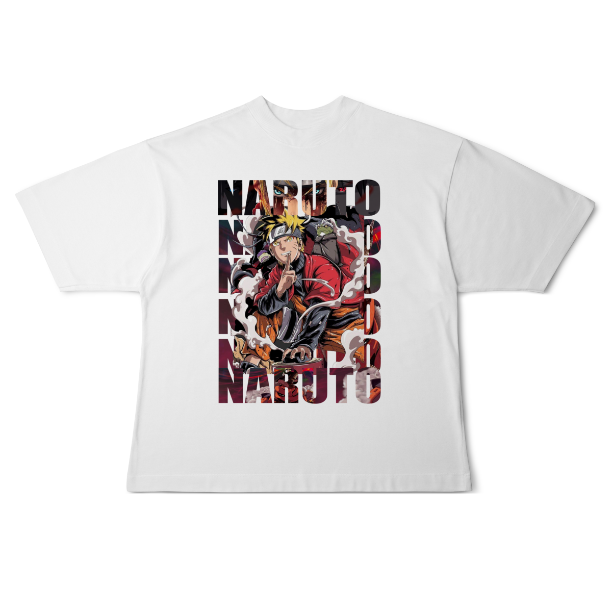 Camiseta Oversized Naruto Guerreiro Shinobi Anime Geek Otaku Streetwear Unissex Premium