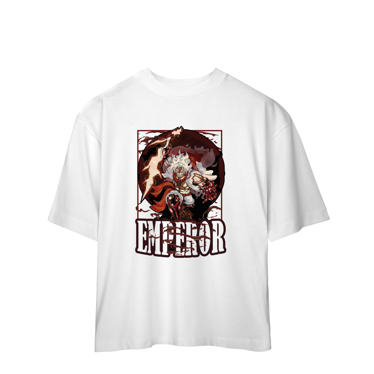Camiseta Oversized One Piece Yonko Emperor Anime Geek Otaku Unissex Premium