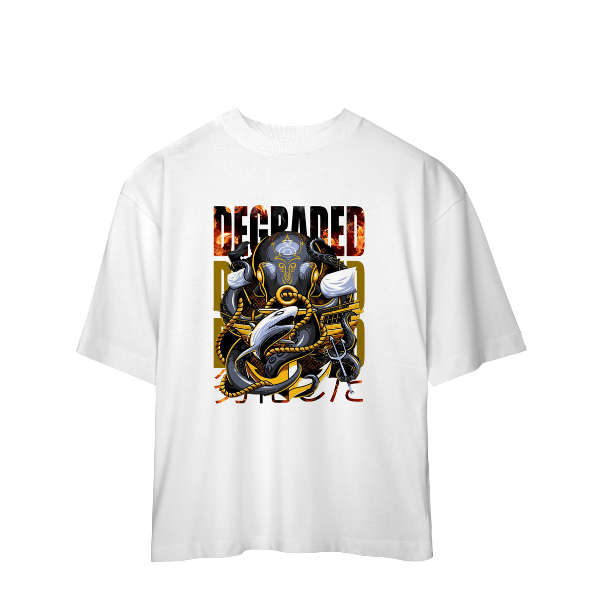 Camiseta Oversized Degraded Streetwear Estilo Urbano Unissex Premium