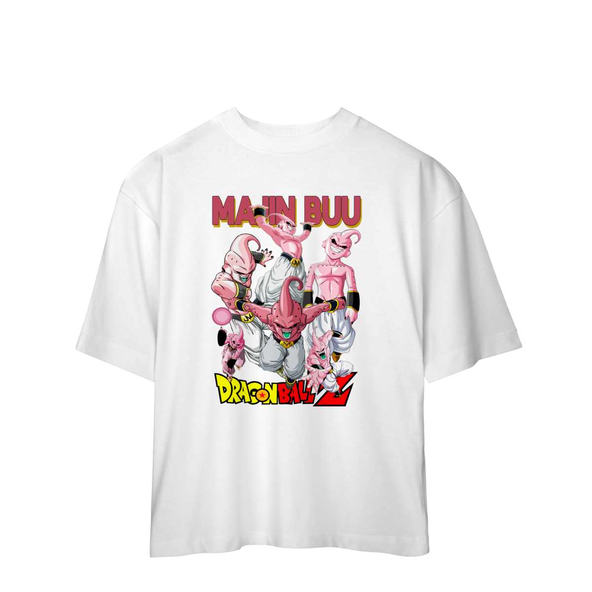 Camiseta Oversized Dragon Ball Z Majin Buu Anime Geek Otaku Unissex Premium