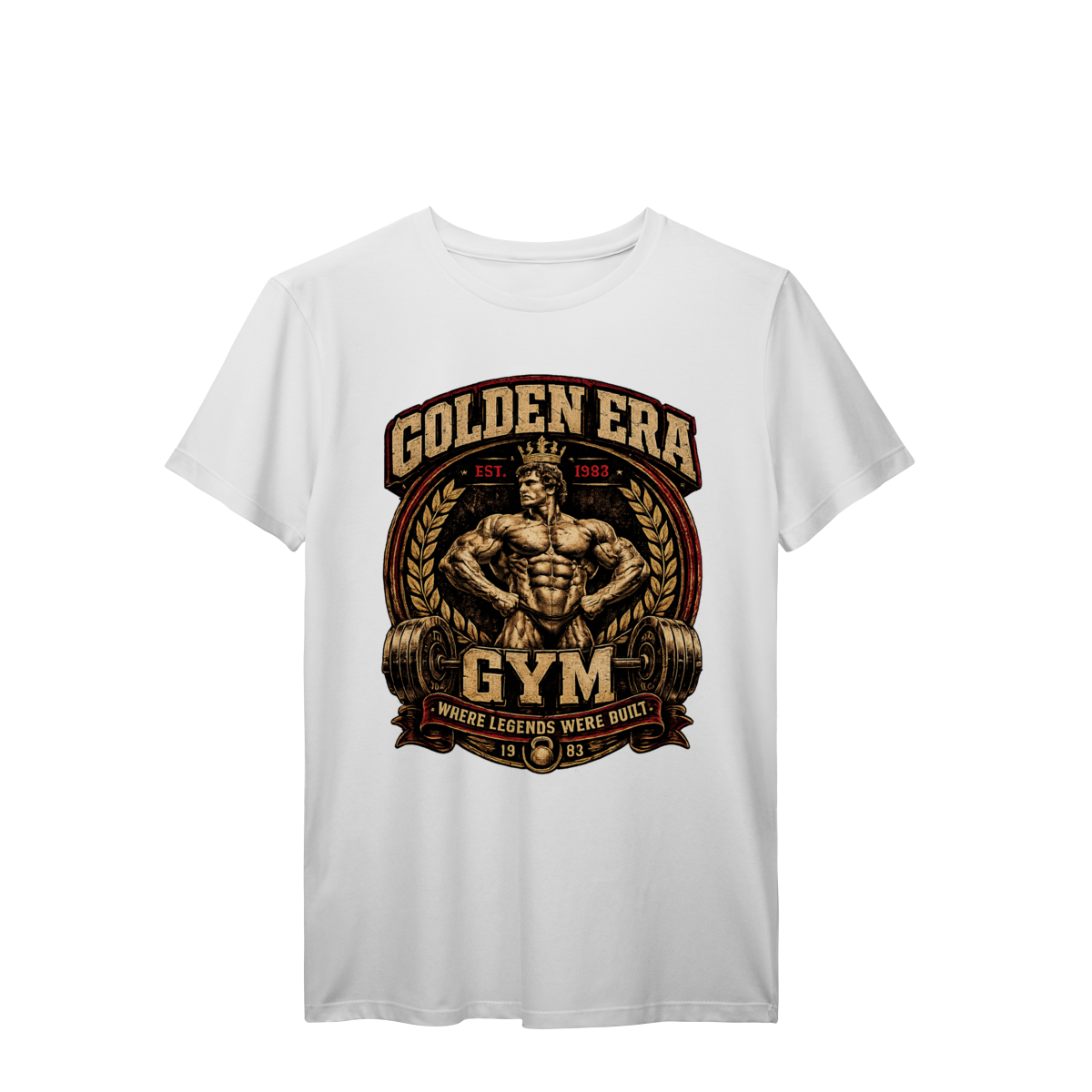 Camiseta Gym Golden Era Academia Fitness Musculação Bodybuilding Old School Unissex Premium