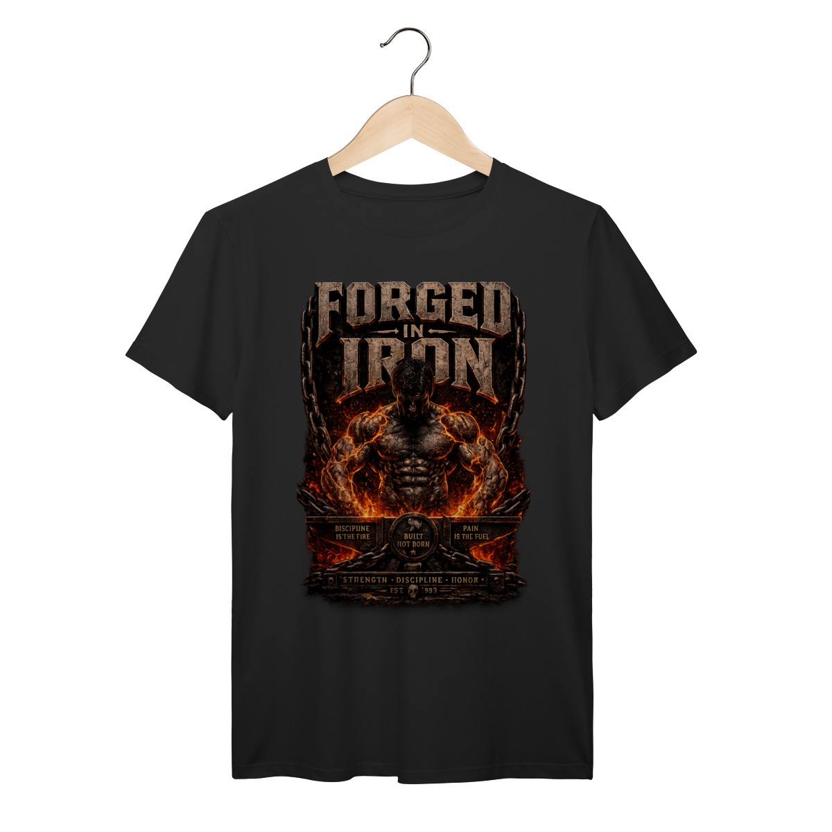 Nome do produto: Camiseta Premium Forged in Iron