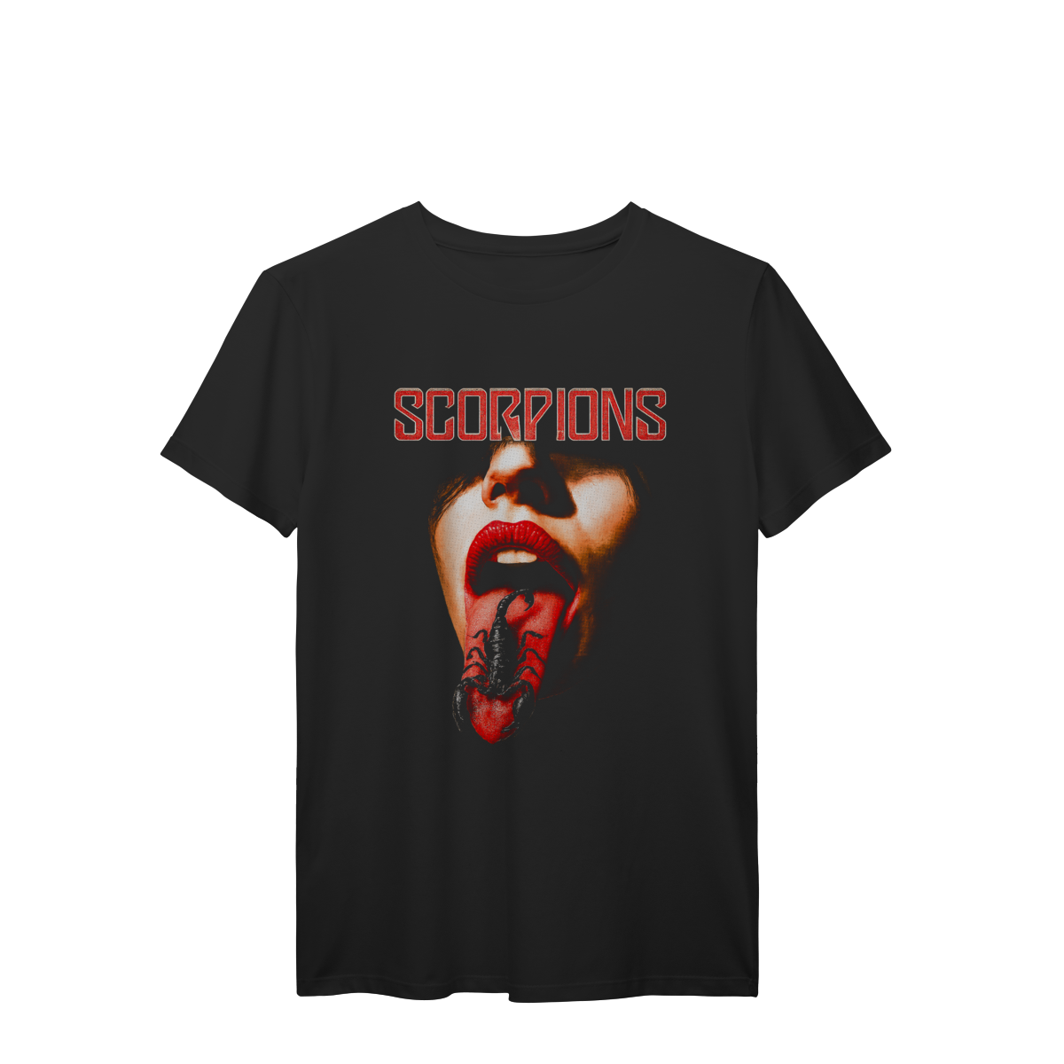 Camiseta Unissex Scorpions Hard Rock Língua com Escorpião Vintage Premium