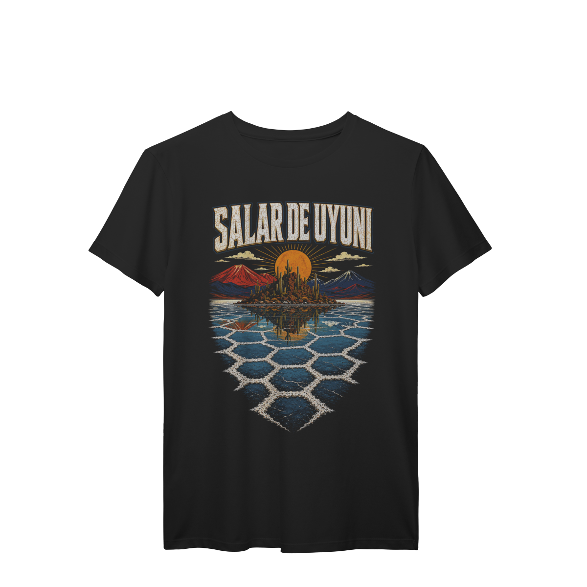Camiseta Salar de Uyuni Bolívia Deserto de Sal Vintage Premium