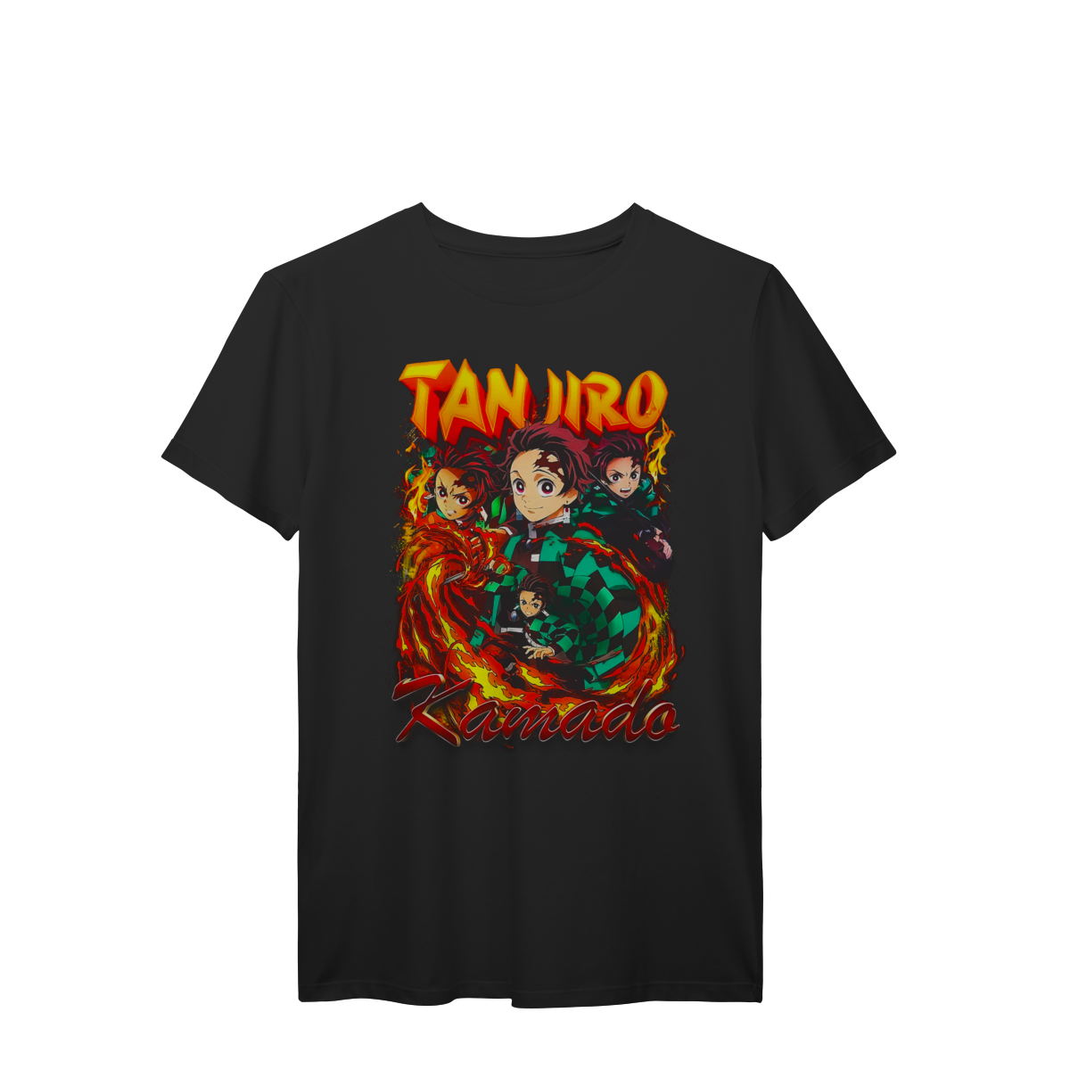 Camiseta Jovem Espadachim das Chamas Arte Oriental Premium