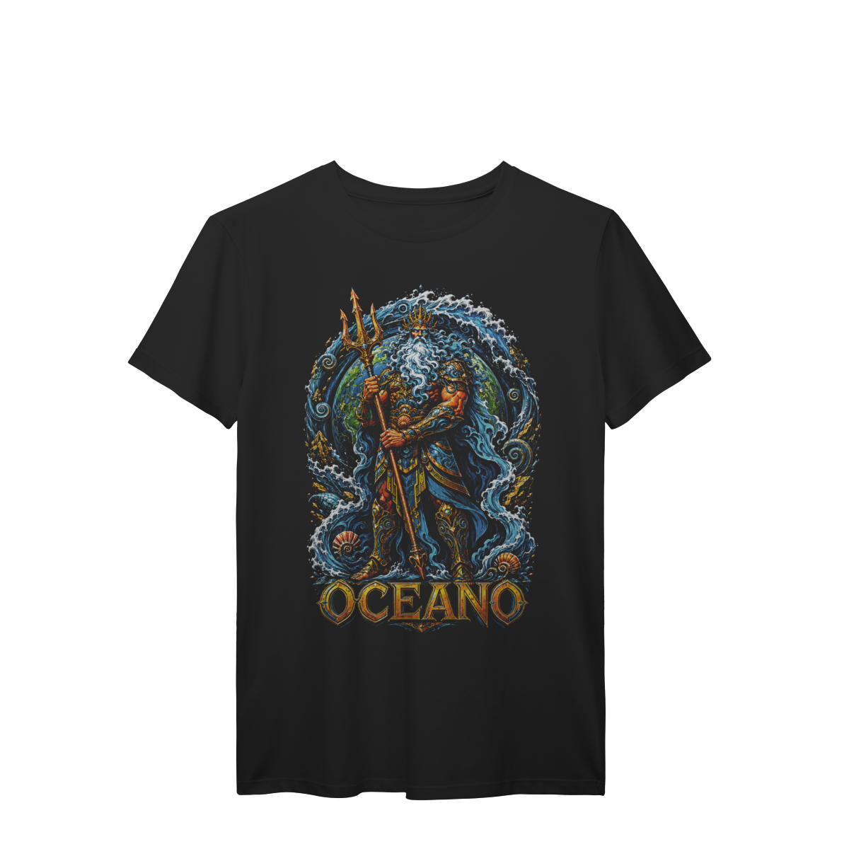 Camiseta Oceano Titã Primordial das Águas Mitologia Grega Premium