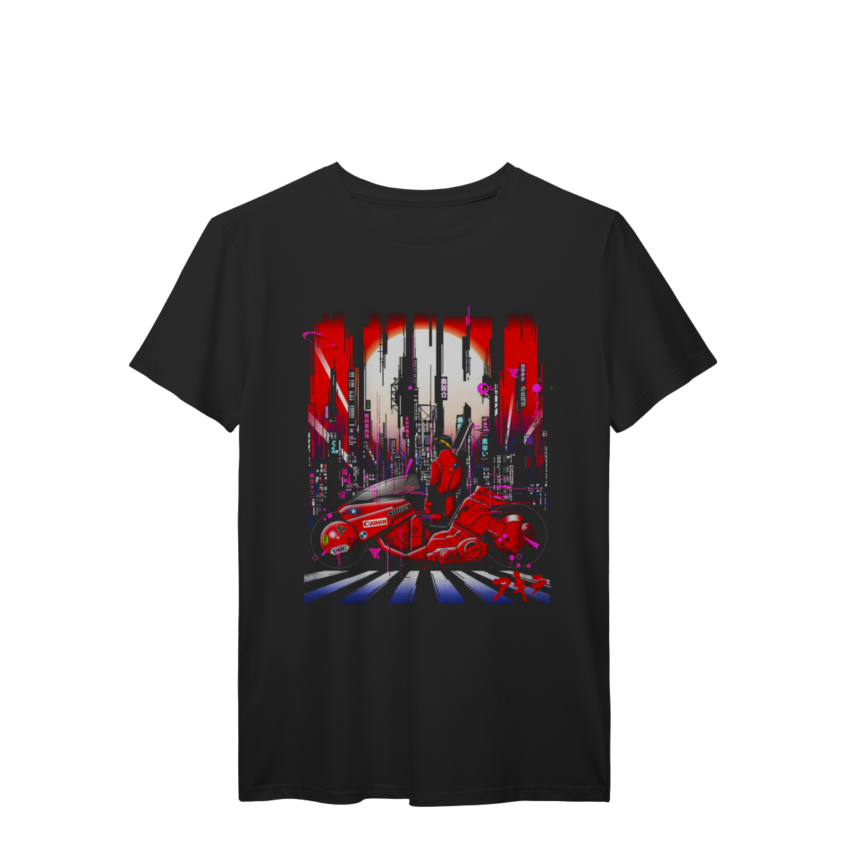 Camiseta Akira Neo Tokyo Moto Vermelha Cyberpunk Anime Premium