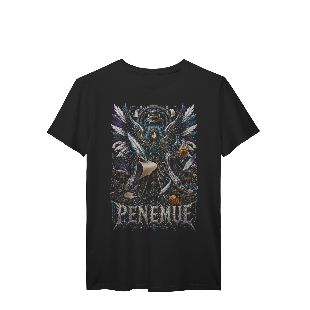 Camiseta Penemue Anjo Vigilante Guardião do Conhecimento Premium