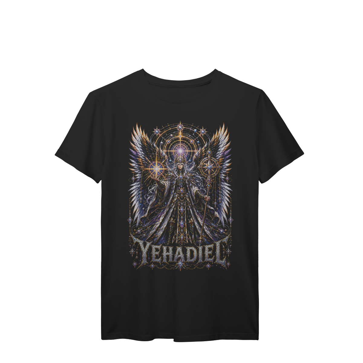Camiseta Yehadiel Guardião da Luz Celestial Energia Estelar Premium