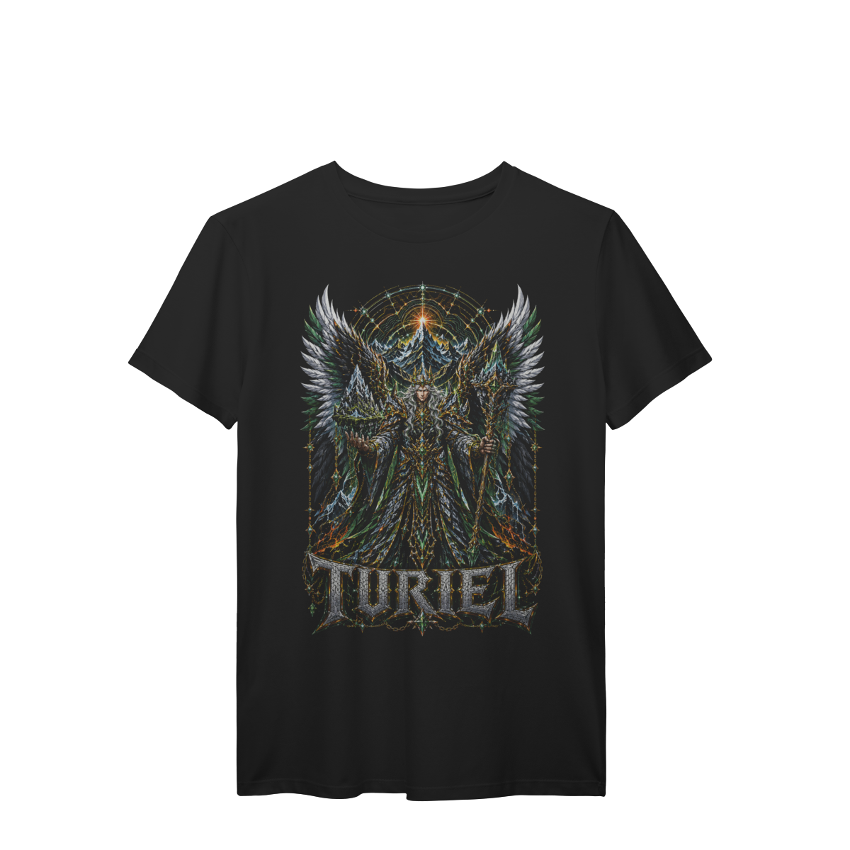 Camiseta Turiel Guardião das Montanhas Celestiais Poder da Natureza Premium