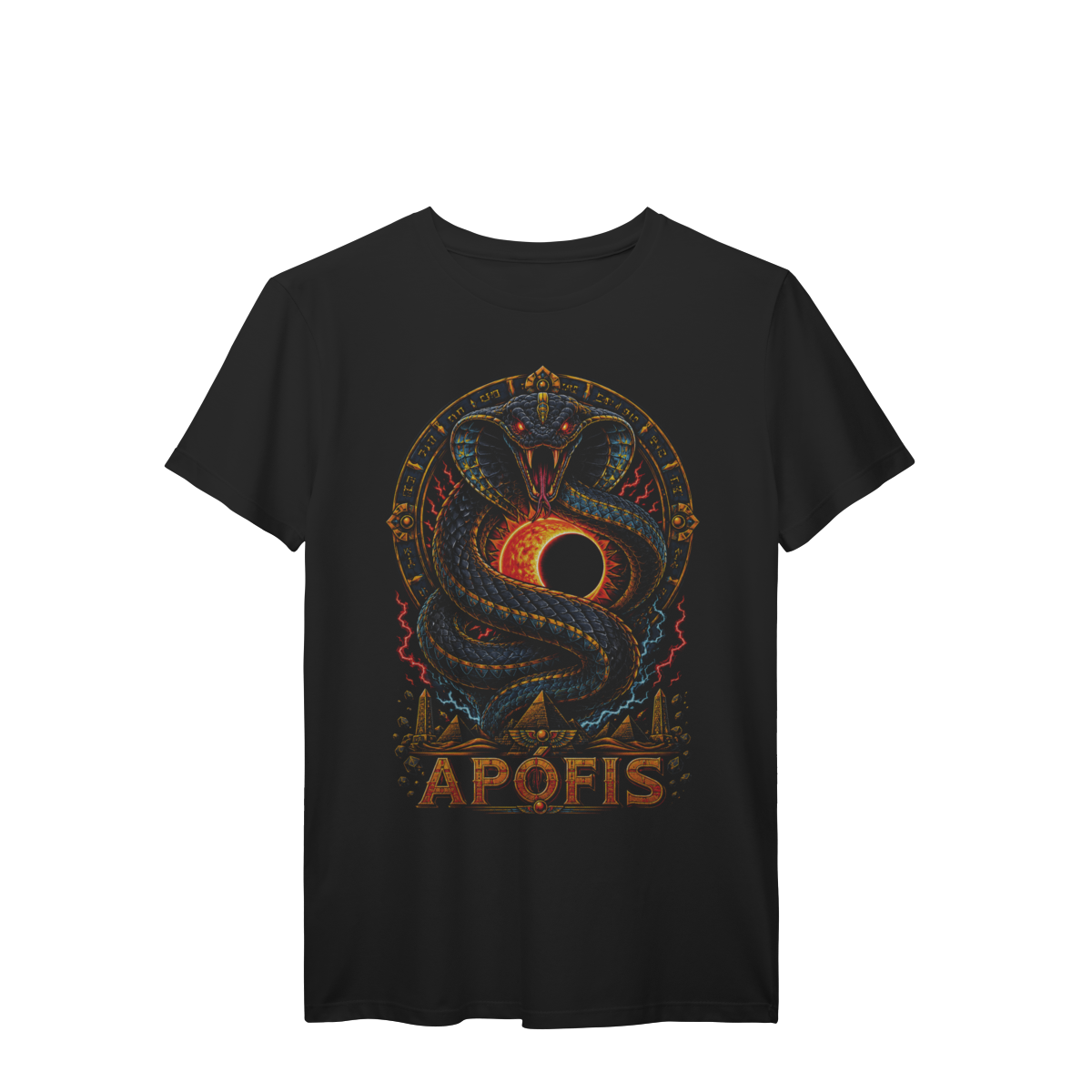 Camiseta Apófis Serpente do Caos Eclipse Mitologia Egípcia Premium