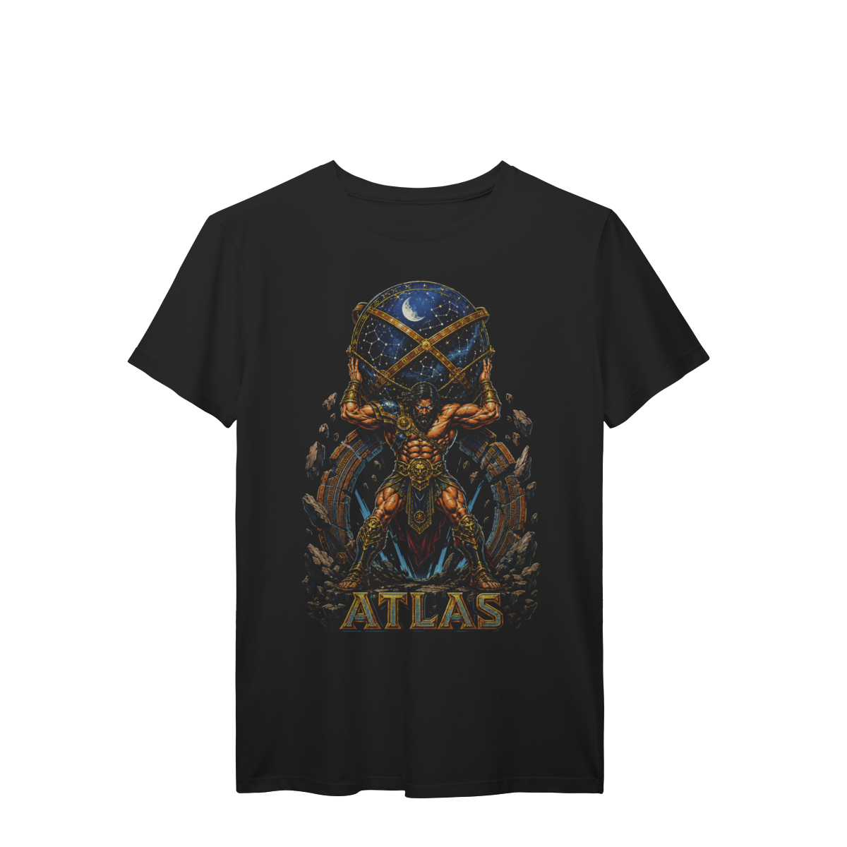 Camiseta Atlas Titã do Firmamento Mitologia Grega Força dos Titãs Premium