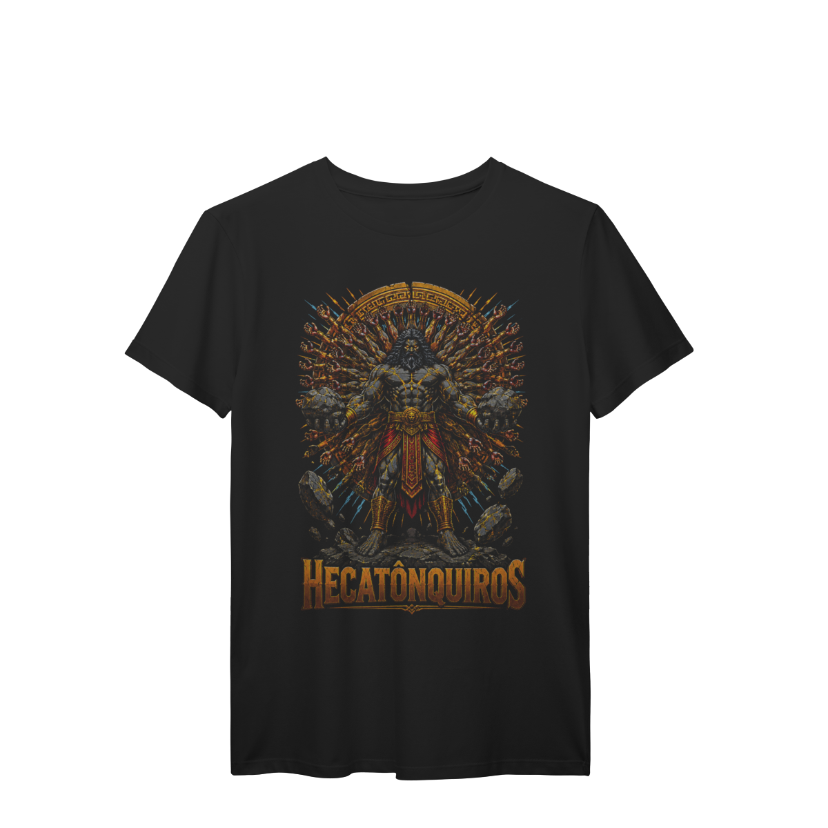 Camiseta Hecatônquiros Gigantes de Cem Braços Titanomaquia Mitologia Grega Premium