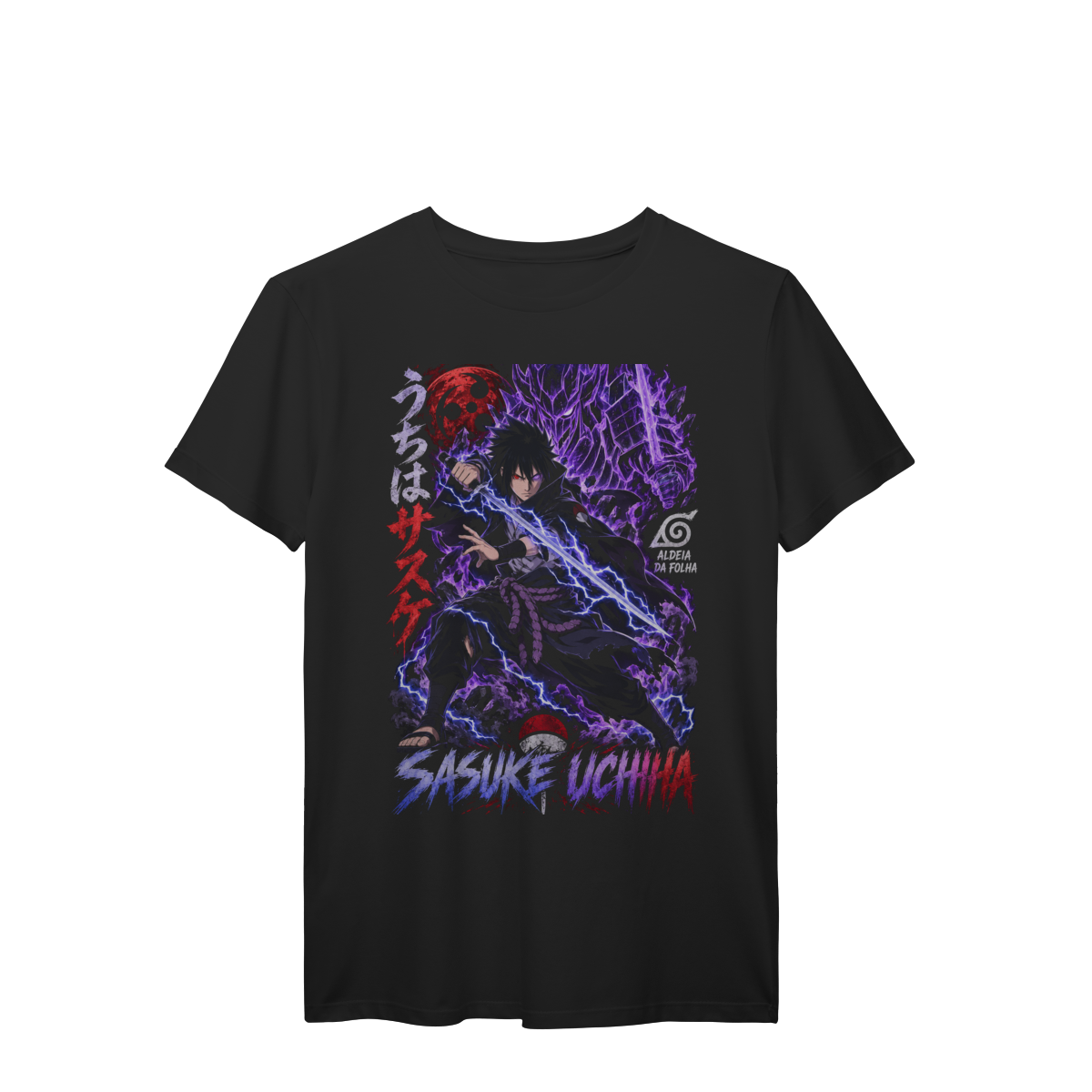 Nome do produto: Camiseta Sasuke Uchiha Susanoo Sharingan Rinnegan Anime Premium