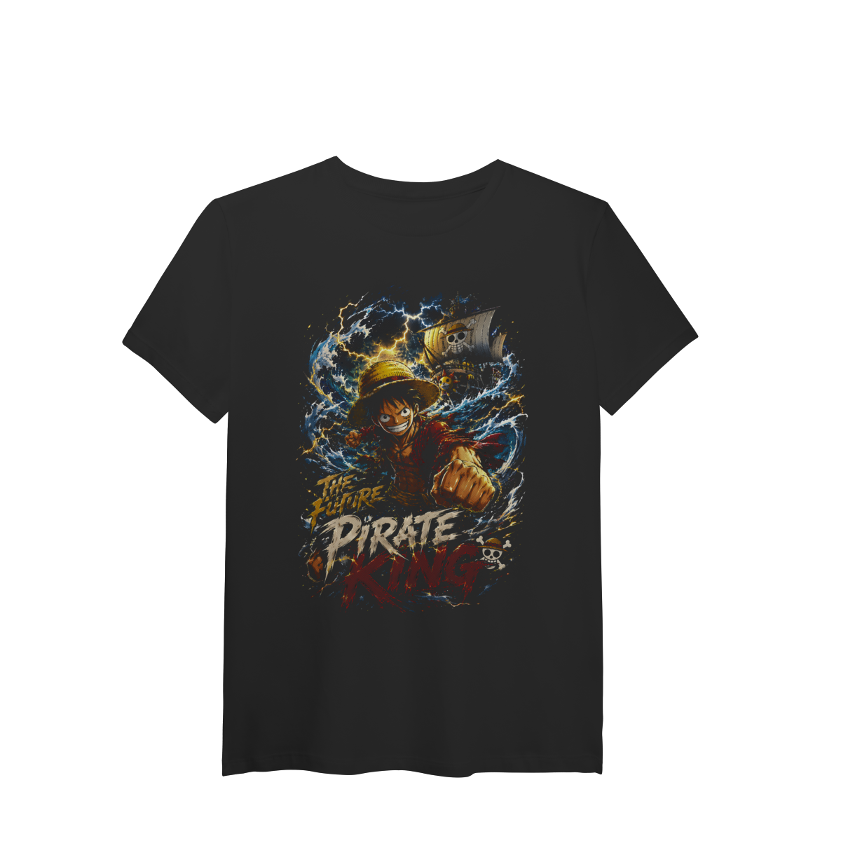 Camiseta Unissex Futuro Rei dos Piratas Aventura no Mar Premium