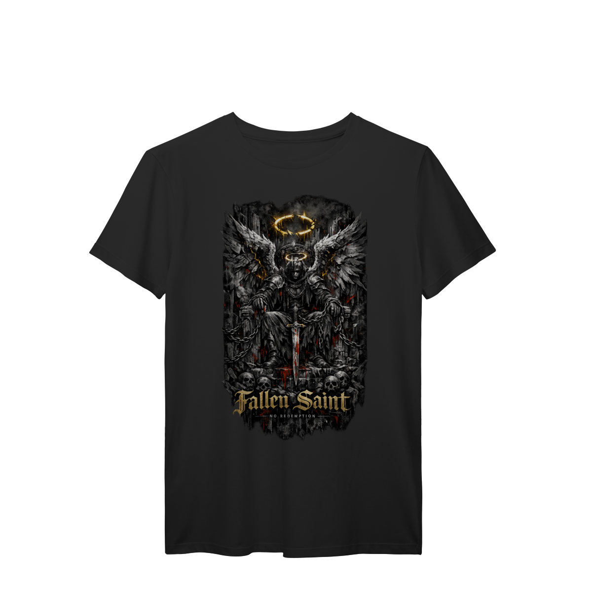 Camiseta Streetwear Fallen Saint Dark Wear Estilo Urbano Unissex Premium