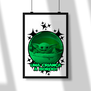 Nome do produtoPoster Retrato PAI NERD - BABY YODA
