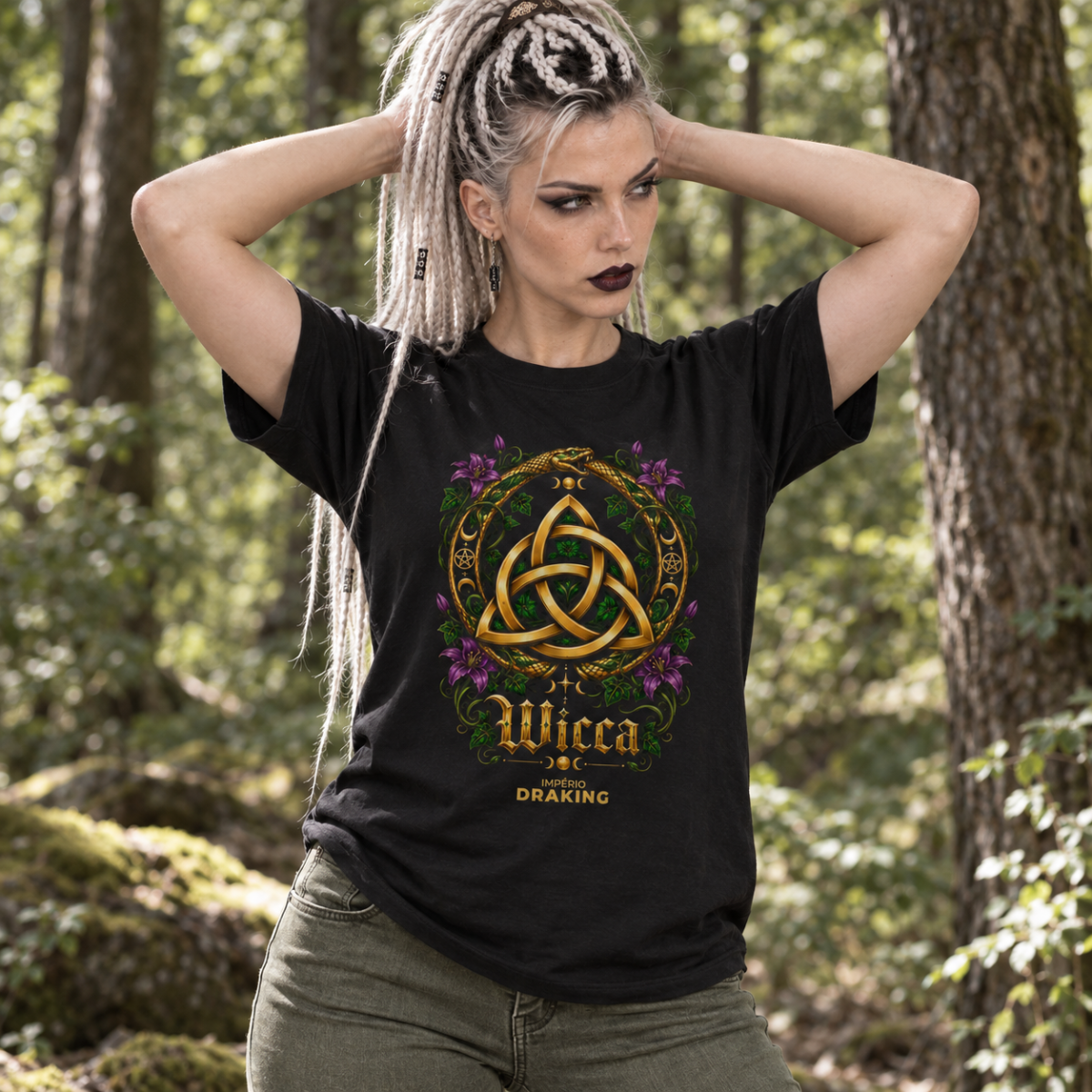 Nome do produto: Camiseta Imperial Triquetra Wicca (Unissex)