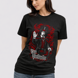 Nome do produto Camiseta Exu Veludo - Preta