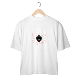 Nome do produto Lá e de Moto Outra Vez Logo - Collab Lá e de Moto Outra Vez - Unissex, 100% Algodão, Oversized