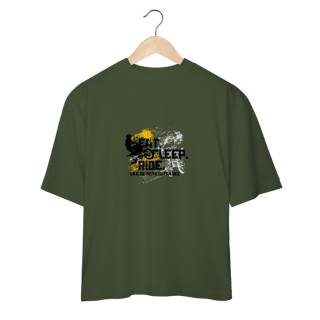 Nome do produto Eat, Sleep, Ride - Collab Lá e de Moto Outra Vez - Unissex, 100% Algodão, Oversized